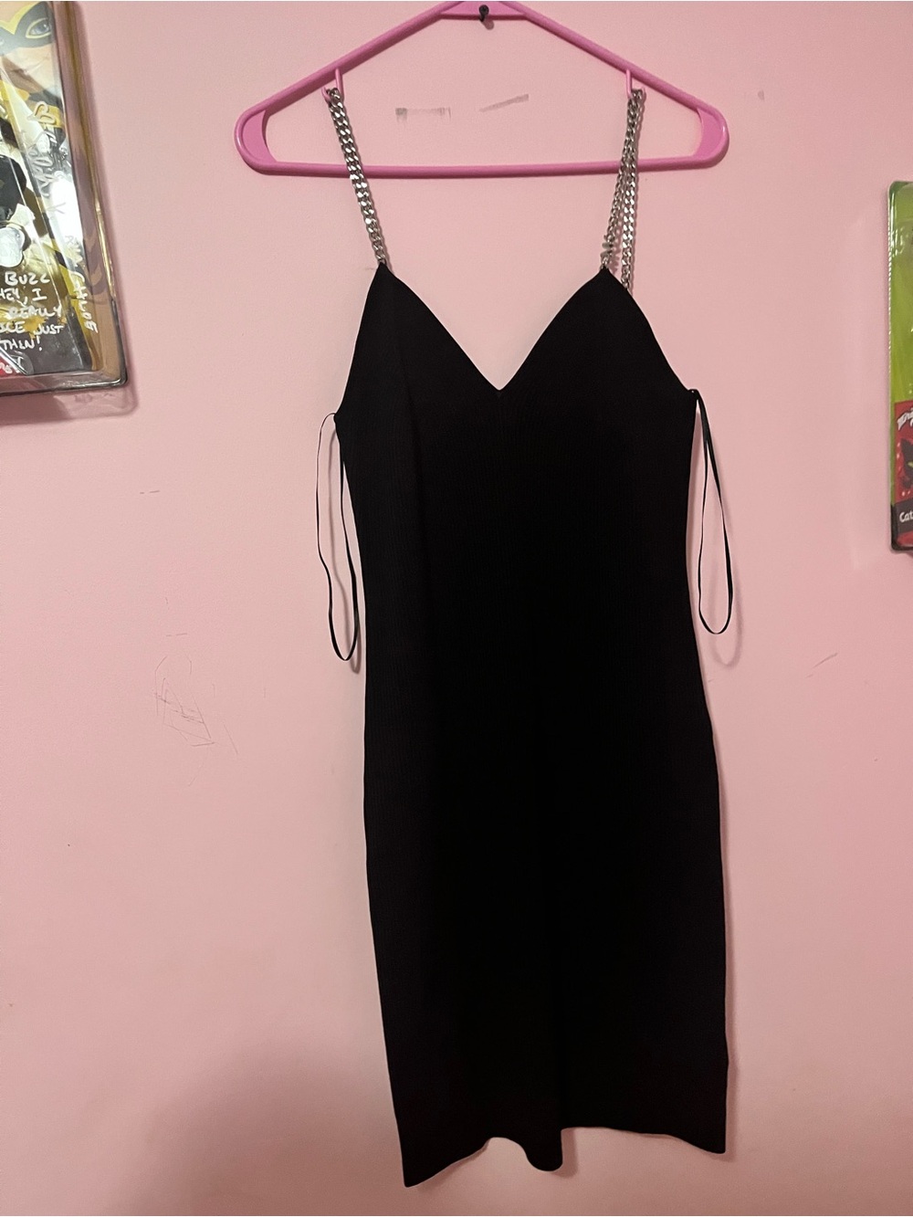 ⭐️ Michael Kors Black Slip Dress with Chain Straps women’s large